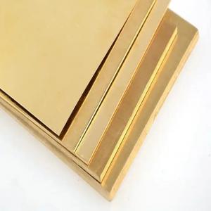  Customized Brass Earth Copper Sheet Plate 0.8mm 1mm 2mm Thick H62 H65 Brass Sheet Manufactures