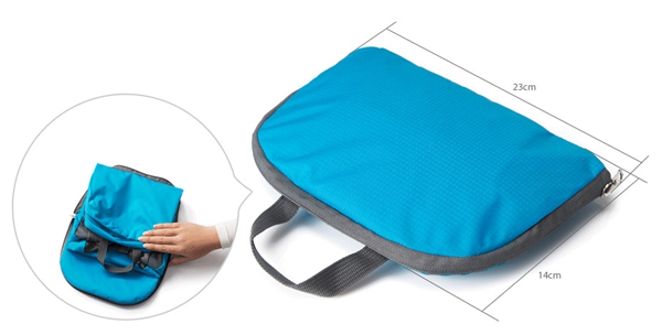 Softback Zipper Pocket Womens Foldable Rucksack Backpack For School