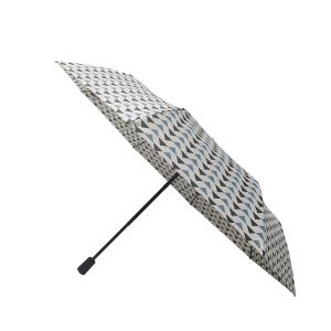 Triangular Pattern Pongee Portable Folding Umbrella Manual Open