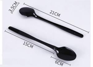  21cm plastic long handle spoon thickened milk tea shop spoon Manufactures