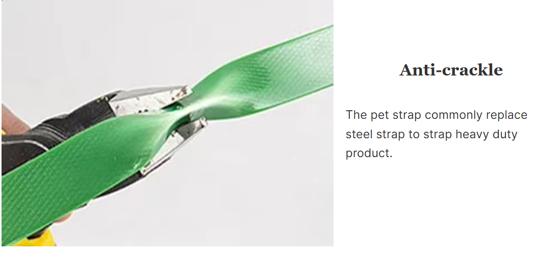 Green PET strapping 16mm automatic PET packaging strapping PET strap for automatic strapping tools