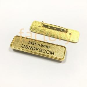  Gold Plated Name Tag Badge Clothing Custom Made With Safety Pin Manufactures