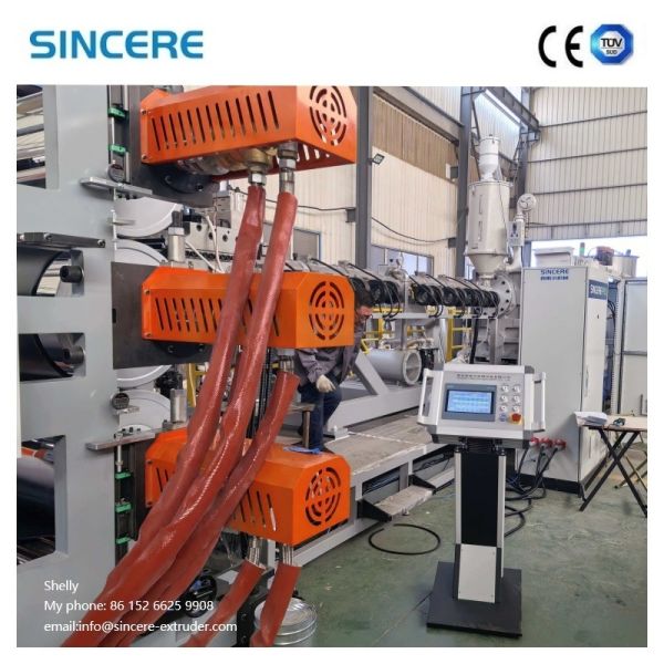 Semi automatic Plastic Sheet Extrusion System for PP raw material providing precise extrusion control and sheet production
