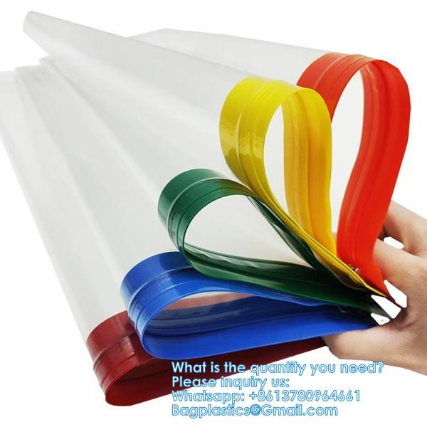 Quality Zipper Pouch Bags, Clear Waterproof Document Bag, Assorted Color File Pockets, Large Capacity Plastic File Jackets, Multipurpose For Travel School Office And Home for sale