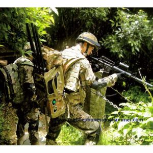 Durable Mobile Signal Jammer Device , Manpack Jammer Manually Switch Control