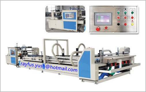 Quality Paper Carton Folder Gluer Machine Auto Feeding Counting Stacking Output for sale