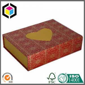  Heart Shape Logo Gold Foil Chipboard Paper Gift Box; Luxury Gift Paper Box Manufactures