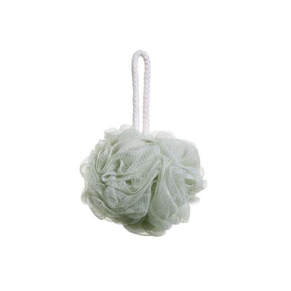 Puting bath body puff sponge scrub exfoliator multicolour shower bath net plastic 4 pack green grey coffee white