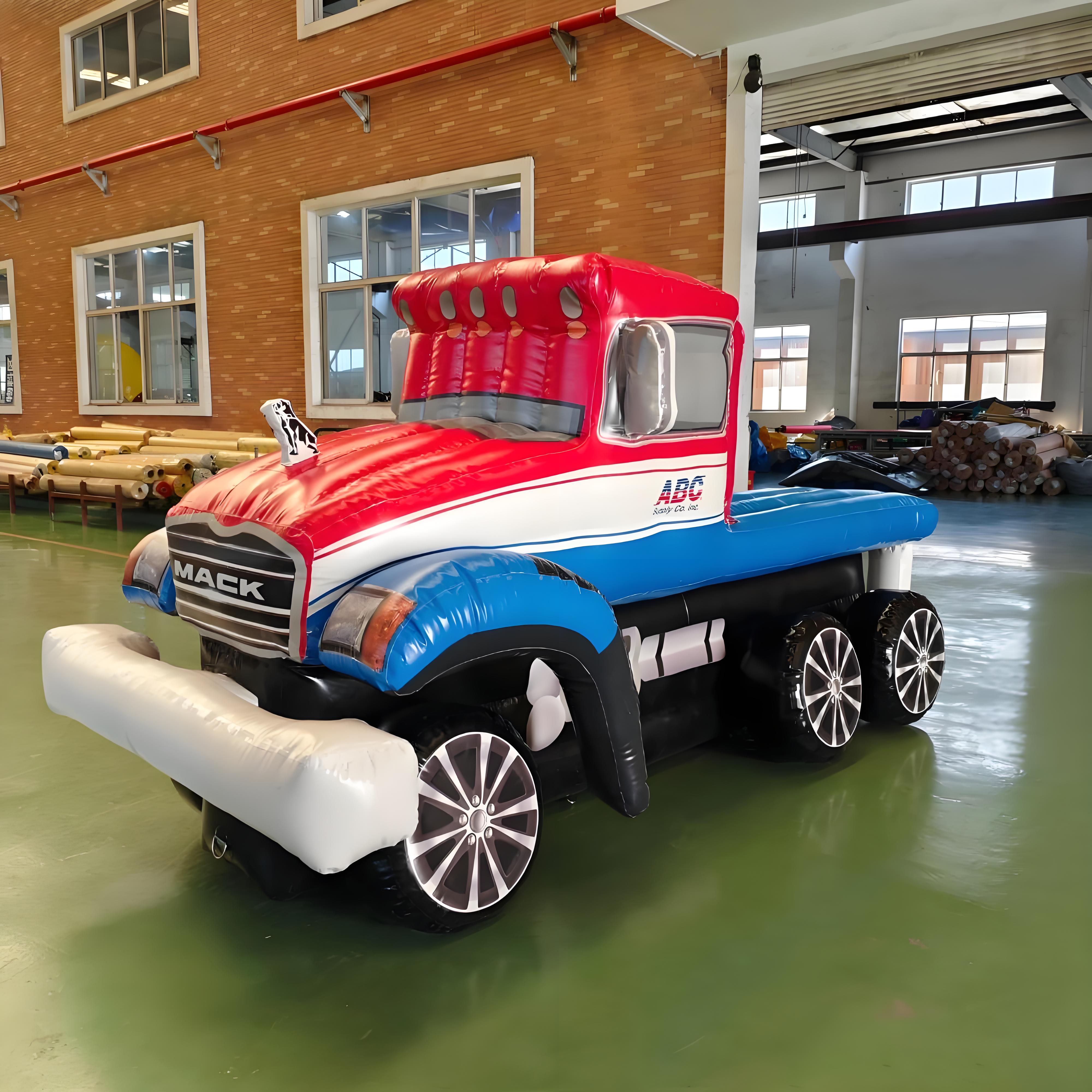 Custom PVC Inflatable Truck Model Car Model Heavy Duty Material Wind Resistant Advertising Removable Promotional Display