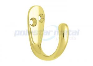  Custom Polished Brass Door Hardware Sets 1-13/16 Single Robe Hook Manufactures