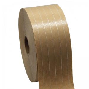  Water Activated Self Adhesive Kraft Paper Tape Reinforced Brown Kraft Eco Paper Tape Manufactures