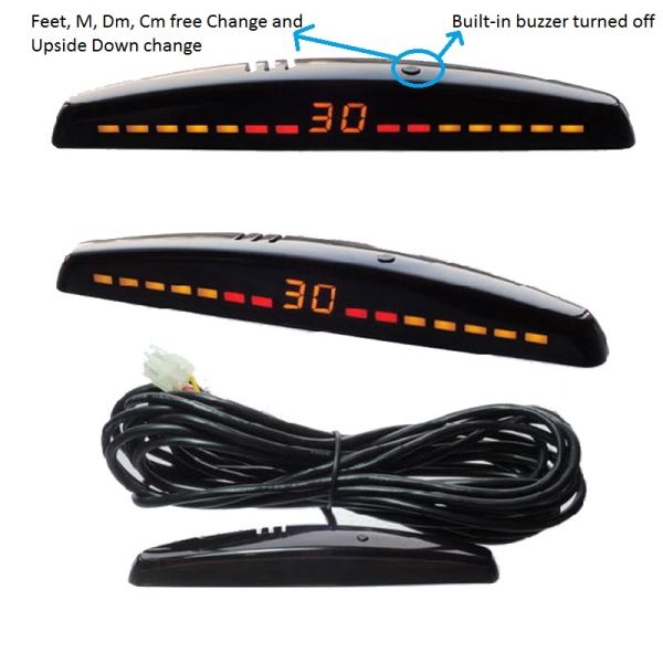Auto Smart Ultrasonic Parking Radar System Front Rear Sensor with Display Buzzer