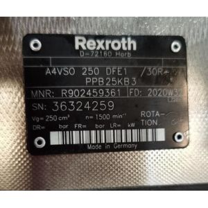 Rexroth R902449361 A4VSO250DFE1/30R-PPB25KB3 Axial Piston Variable Pump