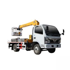 New Design 4X2 Cargo Truck 4 Tons/3.2 tons truck mounted crane 3/4 Sections Boom knuckle crane Manufactures