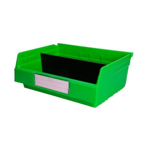 Efficiently Store Tools in Warehouse with Stackable Plastic Bins Solid Box Style