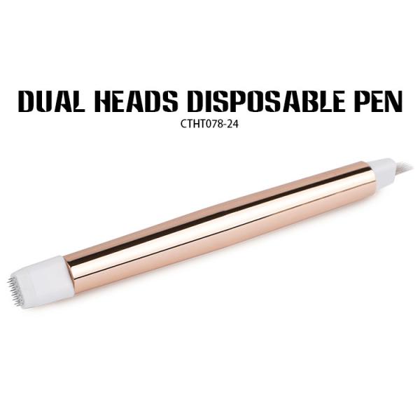 Quality Dual Head Disposable Microblading Pen With 14 Wave 26 No-scab Blade for sale