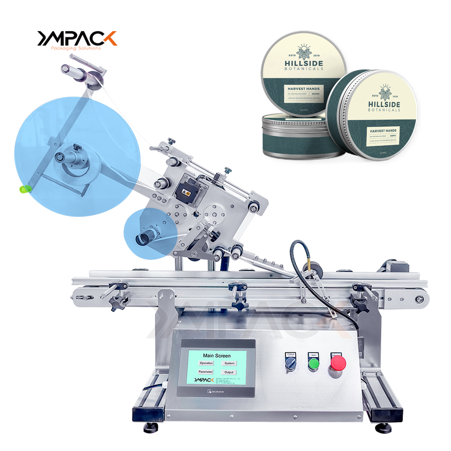 Desktop Sticker Flat Surface Labeling Machine Bottles Caps Boxs For Small Business