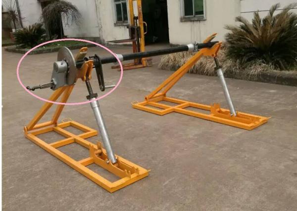 Quality Detachable Type Drum Brakes Cable Reel Stand Wire Rope Reel Support Conductor for sale