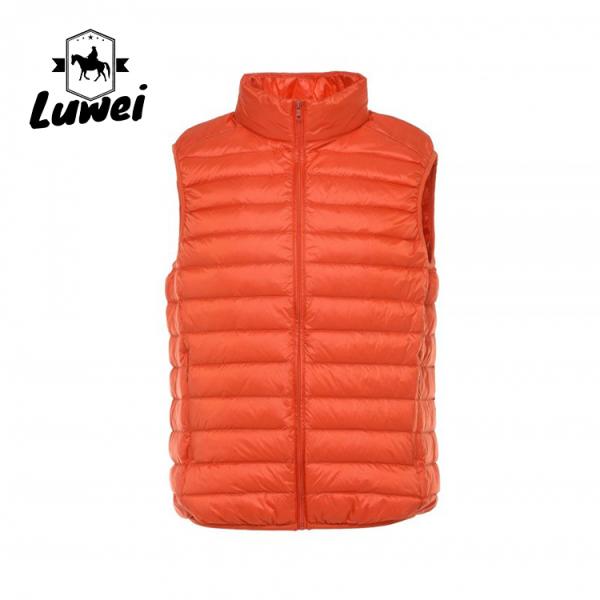 Customized Knit Casual Winter Large Size Polyester Utility Light Compression Cotton Slim Men Vest with Pockets