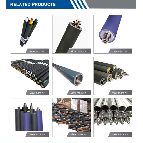 Related printing machine rollers and accessories