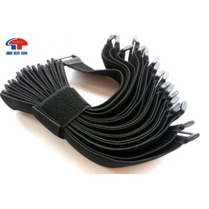 High Strength Elastic Hook And Loop Strap Quick Release Cable Ties With Buckle