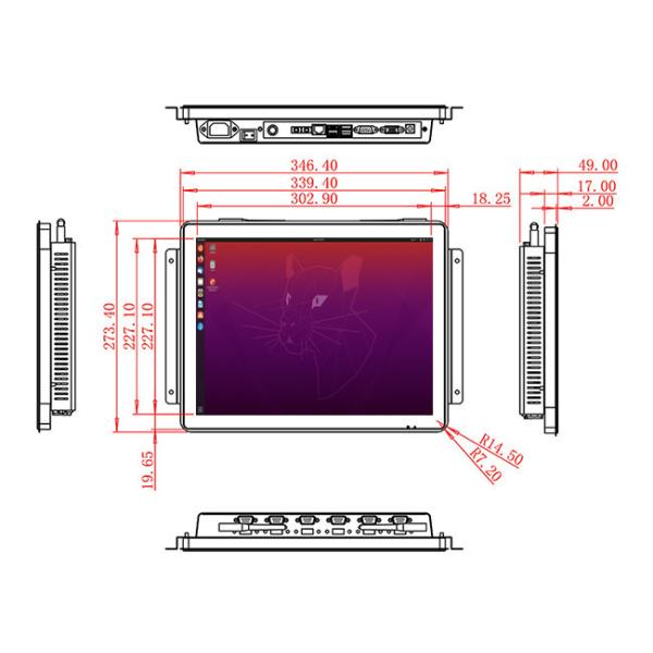15-Inch Linux Embedded Control Terminal for Transportation Systems, Facility Monitoring, Command Centers, and Exhibition Booths