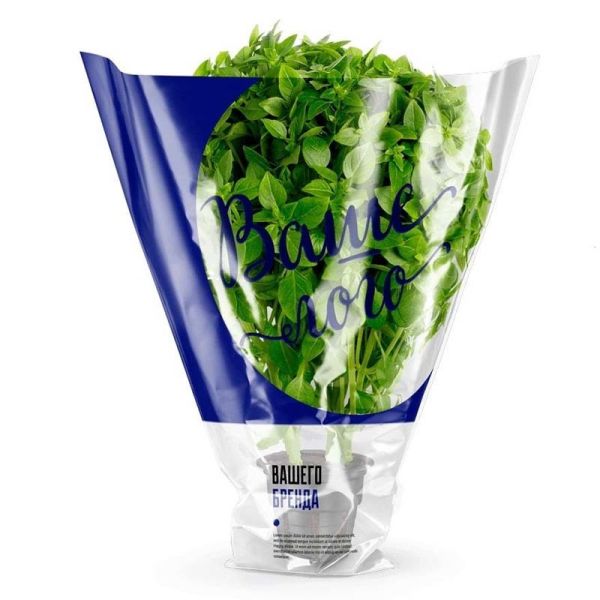 Trapezoid Plastic Vegetable Bags CPP OPP Lettuce Plastic Bag With Micro Perforations
