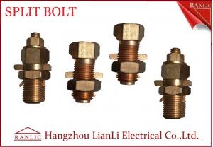  High Strength Brass Electrical Wiring Accessories / Yellow Split Bolt Connectors Manufactures