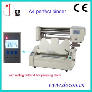 China A4 desktop perfect binding machine with LCD glue book binder machine on sale