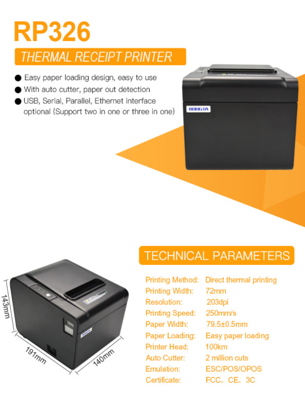 POS Receipt High Speed Wireless Printer