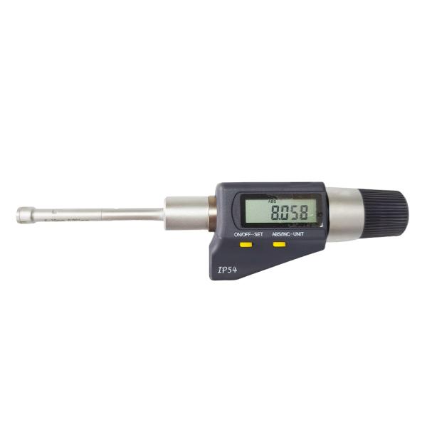 Quality 8-10mm Three Point Internal Micrometer with IP54 Protection and Digital Readout Display with Extension Rod 100mm for sale
