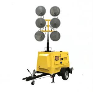  Hydraulic Lifting Mobile Light Tower , IP54 6*1000W Metal Halide Lamp Manufactures