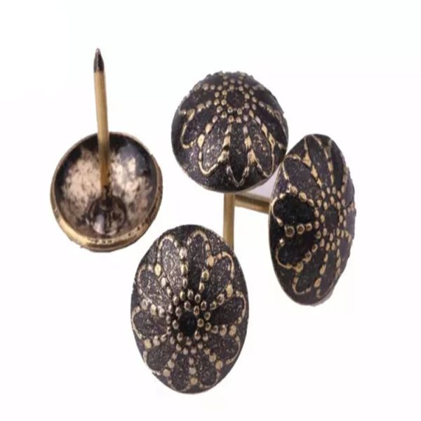 Round Dome Decorative Upholstery Nails Red Copper / Bronze For Sofa