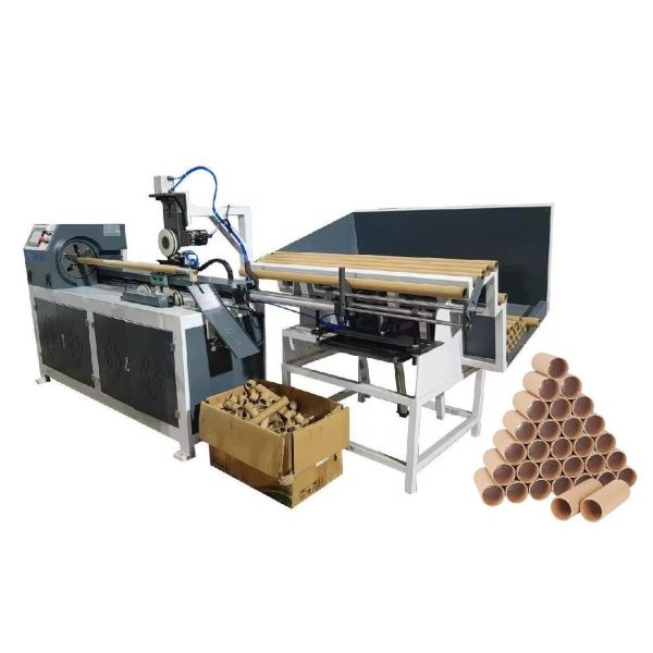 Quality Industrial Elegance Fully Automatic Paper Core Cutting Machine with Servo Motor Technology and Touch Screen Interface for sale