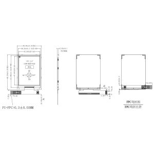 Polcd 2.8'' TFT LCD Module Resistive Capacitive Touch IPS Small TFT Display