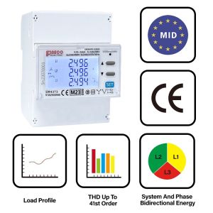 High Precision Modbus RTU Three Phase Power Analyzer for Energy Management