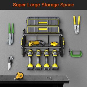 Effortlessly Organize and Access Power Tools with Floating Tool Shelves and