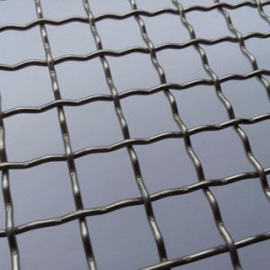 Security Metal Lock Crimp Wire Mesh Woven Galvanized With Square / Rectangular