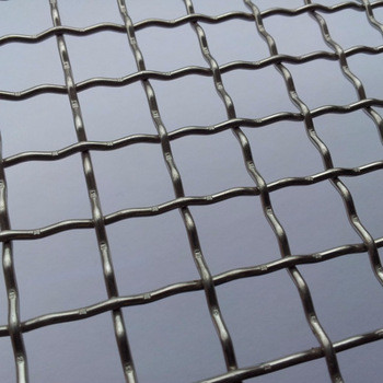 Security Metal Lock Crimp Wire Mesh Woven Galvanized With Square / Rectangular