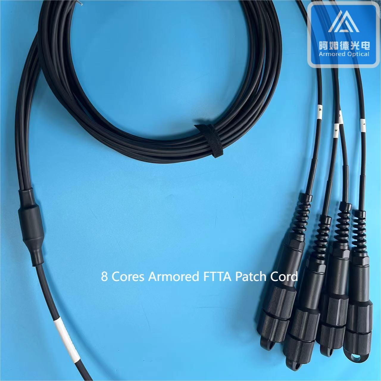  8 Cores SM Armored FTTA Patch Cord 100M CPRI Patch Jumper With PDLC Connector LSZH Manufactures