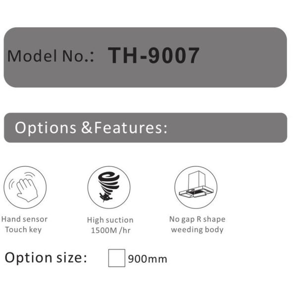 Touch Screen Under Cabinet Extractor Hood Kitchen Cooking Appliances
