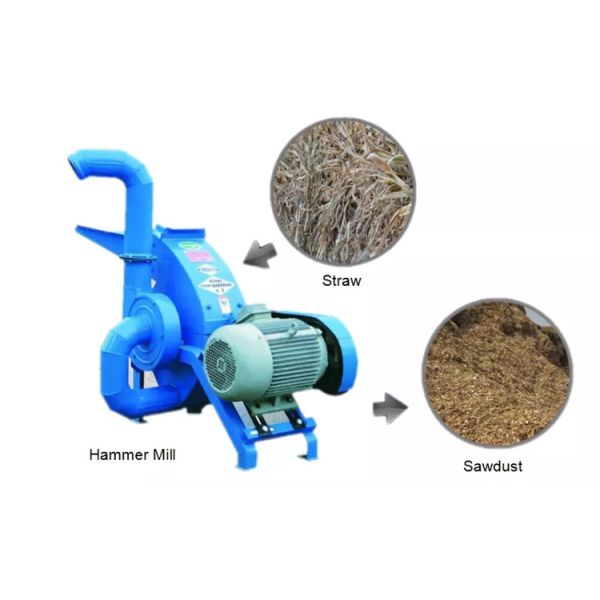 Animal Feed Crusher Feed Hammer Mill Cattle Feed Grinder Machine Grain Hammer Mill Machine For Grain Milling