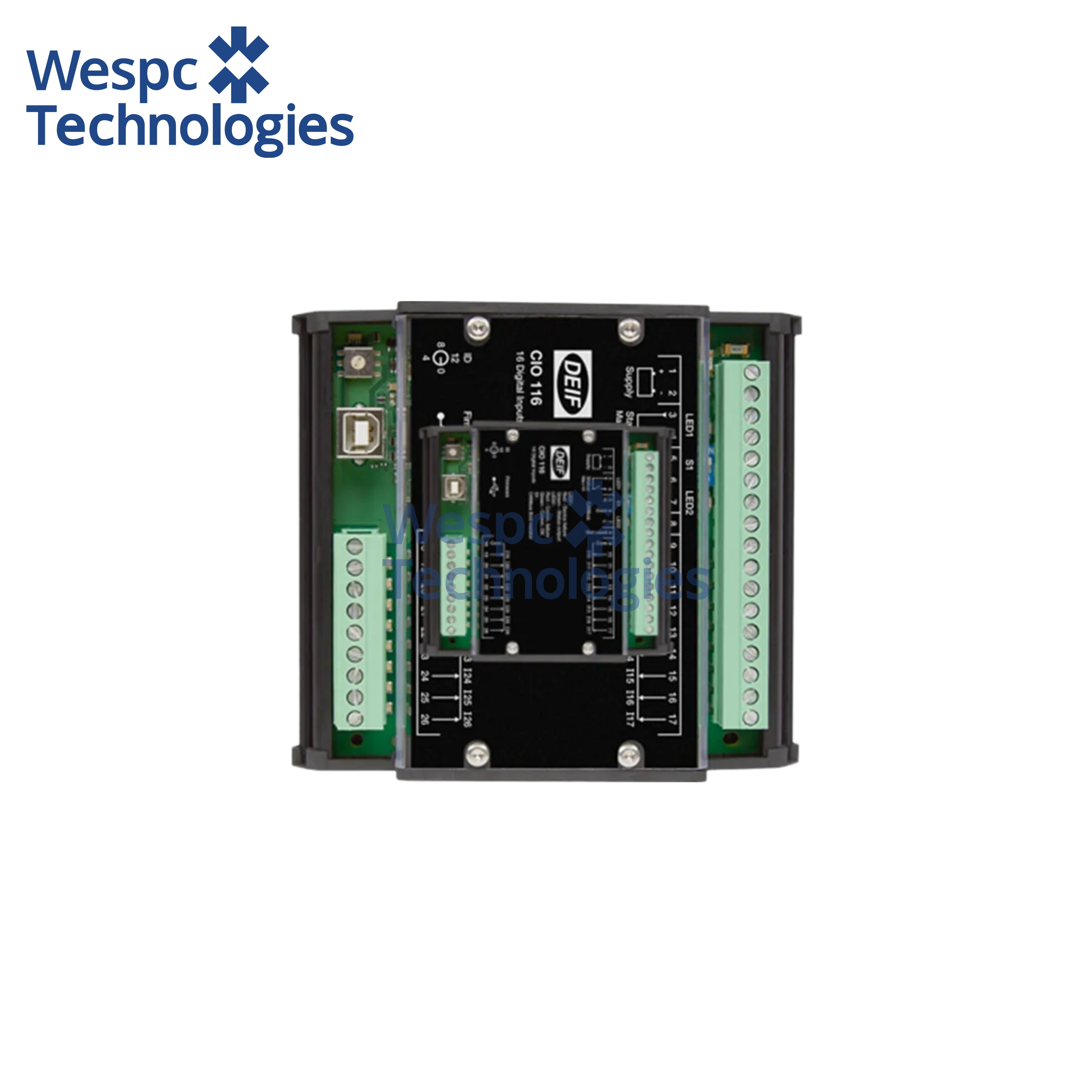 Wespc Original DEIF CIO116 Control Module CAN Generator Analog Interface Module