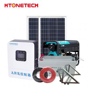 China Htonetech Hybrid off Grid Solar Power Generator Energy System China 30kwh 40kwh Solar Mono Solar Panels on sale