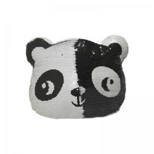  2D Flip Sequin Panda Plush Pillow Cushion Memory Foam 32CM 16 Inch Manufactures