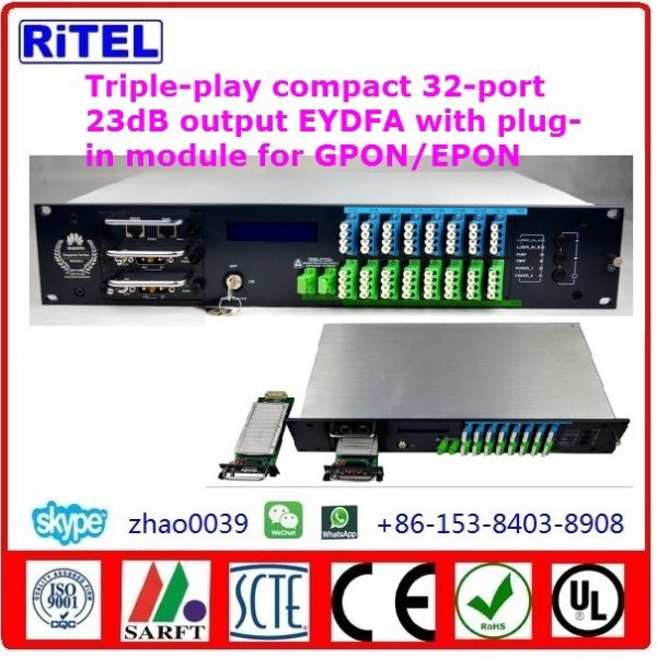 Quality 32*23dBm compact  FTTx EPON&GPON PON EDFA(EYDFA)-32xx Plug-In Module design for HUAWEI for sale