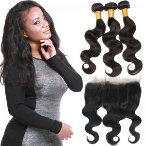 China Thick 360 Lace Frontal Closure , Lace Front Closure Human Hair Non - Remy Hair on sale