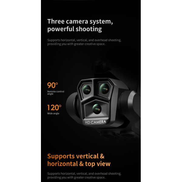 K10 Max Mini Drone 4k Professinal Three Camera and Optical Flow Localization for Beginner's Precision Flying within 100m