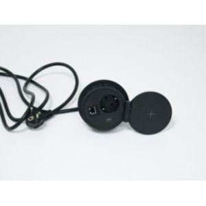  4.92 Ft Extension Cord with 1 EU Outlet and 1 USB-A Port and 1 Internet For Office Round Table Universal Power Socket Manufactures