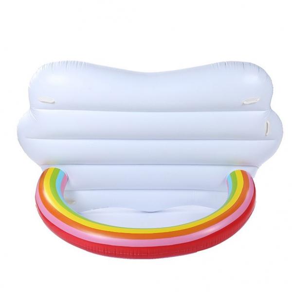 Quality Giant Inflatable Rainbow Cloud Adult Floating Island Mat Pool Inflatable Float for sale
